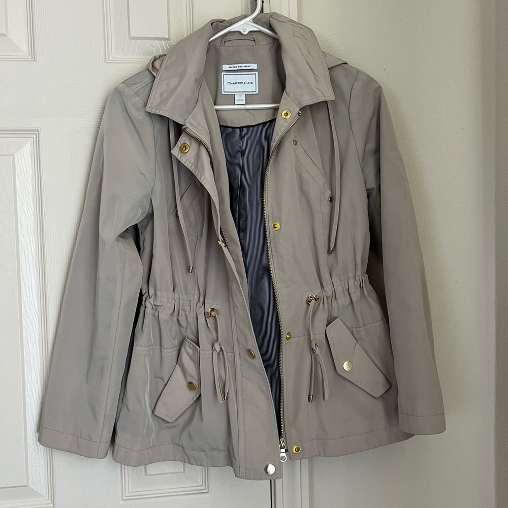 Charter Club Womens Anorak rain jacket